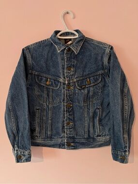 Vintage Lee Riders Denim Jean Jacket - Medium Blue Wash